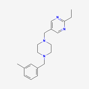 molecular formula C19H26N4 B5489592 2-ethyl-5-{[4-(3-methylbenzyl)-1-piperazinyl]methyl}pyrimidine 