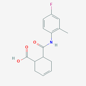 molecular formula C15H16FNO3 B5489593 6-{[(4-fluoro-2-methylphenyl)amino]carbonyl}-3-cyclohexene-1-carboxylic acid 