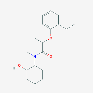 molecular formula C18H27NO3 B5489600 2-(2-ethylphenoxy)-N-(2-hydroxycyclohexyl)-N-methylpropanamide 