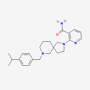 molecular formula C24H32N4O B5489601 2-[7-(4-isopropylbenzyl)-2,7-diazaspiro[4.5]dec-2-yl]nicotinamide 