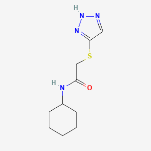 molecular formula C10H16N4OS B5489635 N-cyclohexyl-2-(1H-1,2,3-triazol-5-ylthio)acetamide 