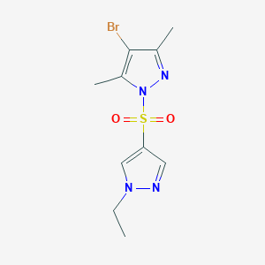 molecular formula C10H13BrN4O2S B5489693 4-bromo-1-[(1-ethyl-1H-pyrazol-4-yl)sulfonyl]-3,5-dimethyl-1H-pyrazole 