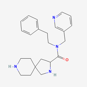molecular formula C23H30N4O B5489707 N-(2-phenylethyl)-N-(3-pyridinylmethyl)-2,8-diazaspiro[4.5]decane-3-carboxamide dihydrochloride 