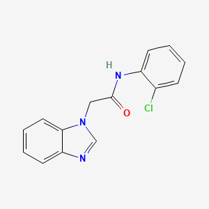 molecular formula C15H12ClN3O B5489731 2-(1H-benzimidazol-1-yl)-N-(2-chlorophenyl)acetamide 