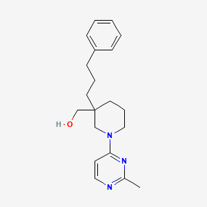 molecular formula C20H27N3O B5489741 [1-(2-methylpyrimidin-4-yl)-3-(3-phenylpropyl)piperidin-3-yl]methanol 