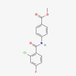 molecular formula C15H11ClFNO3 B5489754 methyl 4-[(2-chloro-4-fluorobenzoyl)amino]benzoate 