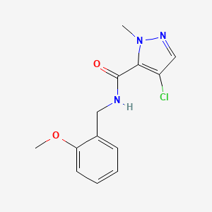 molecular formula C13H14ClN3O2 B5489760 4-chloro-N-(2-methoxybenzyl)-1-methyl-1H-pyrazole-5-carboxamide 