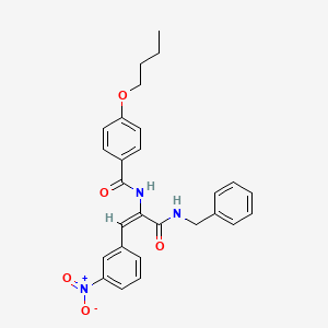 molecular formula C27H27N3O5 B5489762 N-[1-[(benzylamino)carbonyl]-2-(3-nitrophenyl)vinyl]-4-butoxybenzamide 