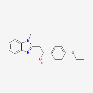 molecular formula C18H20N2O2 B5489764 1-(4-ethoxyphenyl)-2-(1-methyl-1H-benzimidazol-2-yl)ethanol 
