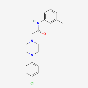molecular formula C19H22ClN3O B5489772 2-[4-(4-chlorophenyl)-1-piperazinyl]-N-(3-methylphenyl)acetamide 