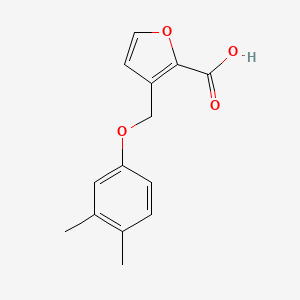 molecular formula C14H14O4 B5489796 3-[(3,4-dimethylphenoxy)methyl]-2-furoic acid 
