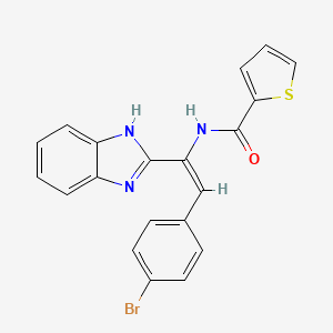 molecular formula C20H14BrN3OS B5489823 N-[1-(1H-benzimidazol-2-yl)-2-(4-bromophenyl)vinyl]-2-thiophenecarboxamide 