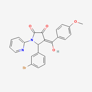 molecular formula C23H17BrN2O4 B5489824 5-(3-bromophenyl)-3-hydroxy-4-(4-methoxybenzoyl)-1-(2-pyridinyl)-1,5-dihydro-2H-pyrrol-2-one 