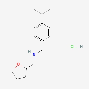 molecular formula C15H24ClNO B5489833 (4-isopropylbenzyl)(tetrahydro-2-furanylmethyl)amine hydrochloride 