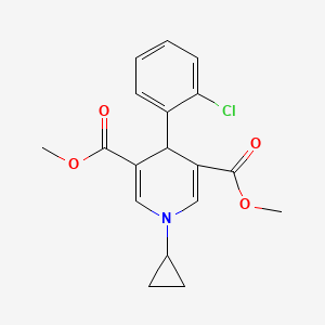 molecular formula C18H18ClNO4 B5489859 dimethyl 4-(2-chlorophenyl)-1-cyclopropyl-1,4-dihydro-3,5-pyridinedicarboxylate 