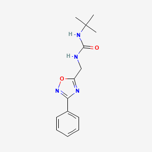 molecular formula C14H18N4O2 B5489874 N-(tert-butyl)-N'-[(3-phenyl-1,2,4-oxadiazol-5-yl)methyl]urea 