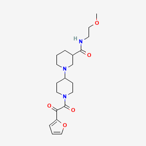 molecular formula C20H29N3O5 B5489876 1'-[2-furyl(oxo)acetyl]-N-(2-methoxyethyl)-1,4'-bipiperidine-3-carboxamide 
