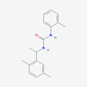 molecular formula C18H22N2O B5489878 N-[1-(2,5-dimethylphenyl)ethyl]-N'-(2-methylphenyl)urea 