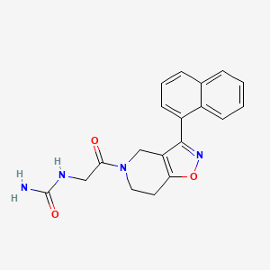 molecular formula C19H18N4O3 B5489883 N-{2-[3-(1-naphthyl)-6,7-dihydroisoxazolo[4,5-c]pyridin-5(4H)-yl]-2-oxoethyl}urea 