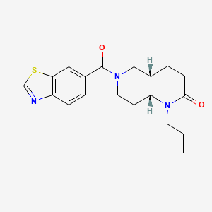 molecular formula C19H23N3O2S B5489906 (4aS*,8aR*)-6-(1,3-benzothiazol-6-ylcarbonyl)-1-propyloctahydro-1,6-naphthyridin-2(1H)-one 