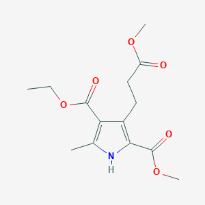 molecular formula C14H19NO6 B5489928 4-ethyl 2-methyl 3-(3-methoxy-3-oxopropyl)-5-methyl-1H-pyrrole-2,4-dicarboxylate 