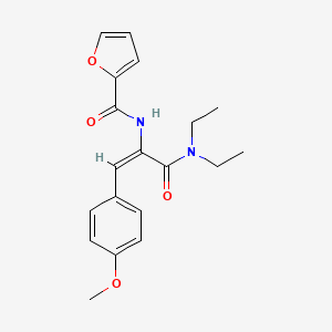 molecular formula C19H22N2O4 B5489932 N-[1-[(diethylamino)carbonyl]-2-(4-methoxyphenyl)vinyl]-2-furamide 