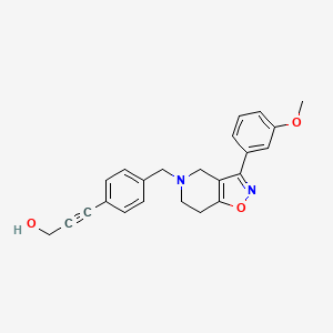 molecular formula C23H22N2O3 B5489951 3-(4-{[3-(3-methoxyphenyl)-6,7-dihydroisoxazolo[4,5-c]pyridin-5(4H)-yl]methyl}phenyl)prop-2-yn-1-ol 