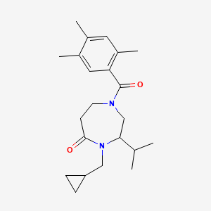 molecular formula C22H32N2O2 B5489959 4-(cyclopropylmethyl)-3-isopropyl-1-(2,4,5-trimethylbenzoyl)-1,4-diazepan-5-one 