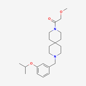 molecular formula C22H34N2O3 B5489972 3-(3-isopropoxybenzyl)-9-(methoxyacetyl)-3,9-diazaspiro[5.5]undecane 