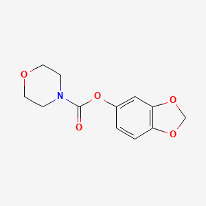 molecular formula C12H13NO5 B5489994 1,3-benzodioxol-5-yl 4-morpholinecarboxylate 