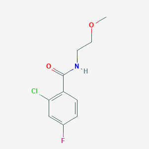 molecular formula C10H11ClFNO2 B5489995 2-chloro-4-fluoro-N-(2-methoxyethyl)benzamide 