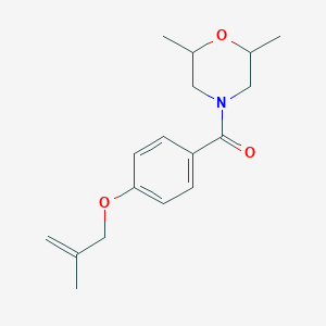 molecular formula C17H23NO3 B5490001 2,6-dimethyl-4-{4-[(2-methyl-2-propen-1-yl)oxy]benzoyl}morpholine 