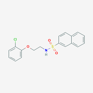 molecular formula C18H16ClNO3S B5490006 N-[2-(2-chlorophenoxy)ethyl]-2-naphthalenesulfonamide 