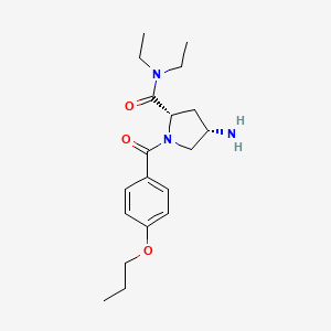 molecular formula C19H29N3O3 B5490048 (4S)-4-amino-N,N-diethyl-1-(4-propoxybenzoyl)-L-prolinamide 