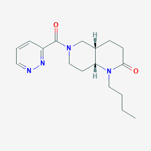 molecular formula C17H24N4O2 B5490060 (4aS*,8aR*)-1-butyl-6-(pyridazin-3-ylcarbonyl)octahydro-1,6-naphthyridin-2(1H)-one 