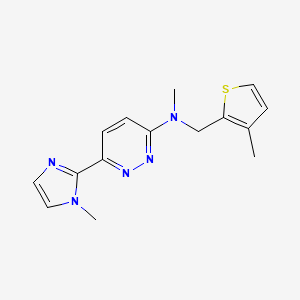 molecular formula C15H17N5S B5490064 N-methyl-6-(1-methyl-1H-imidazol-2-yl)-N-[(3-methyl-2-thienyl)methyl]pyridazin-3-amine 