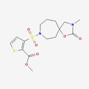 molecular formula C15H20N2O6S2 B5490094 methyl 3-[(3-methyl-2-oxo-1-oxa-3,8-diazaspiro[4.6]undec-8-yl)sulfonyl]-2-thiophenecarboxylate 