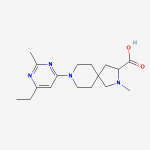 molecular formula C17H26N4O2 B5490113 8-(6-ethyl-2-methyl-4-pyrimidinyl)-2-methyl-2,8-diazaspiro[4.5]decane-3-carboxylic acid 