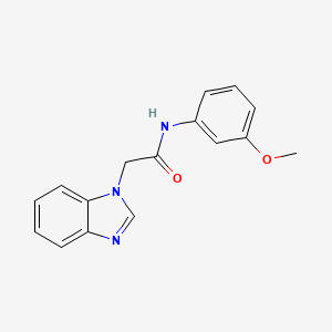 molecular formula C16H15N3O2 B5490120 2-(1H-benzimidazol-1-yl)-N-(3-methoxyphenyl)acetamide 