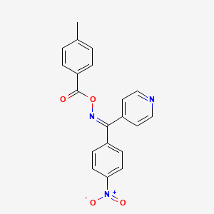 (4-nitrophenyl)(4-pyridinyl)methanone O-(4-methylbenzoyl)oxime