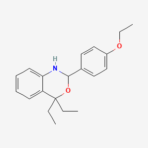 molecular formula C20H25NO2 B5490142 2-(4-ethoxyphenyl)-4,4-diethyl-1,4-dihydro-2H-3,1-benzoxazine 