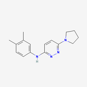 molecular formula C16H20N4 B5490145 N-(3,4-dimethylphenyl)-6-(1-pyrrolidinyl)-3-pyridazinamine 