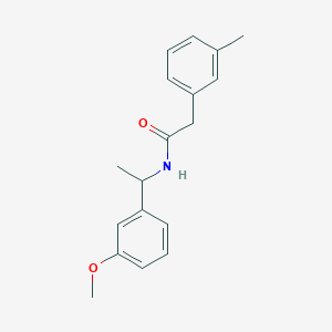 molecular formula C18H21NO2 B5490180 N-[1-(3-methoxyphenyl)ethyl]-2-(3-methylphenyl)acetamide 