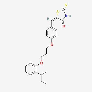 molecular formula C23H25NO3S2 B5490181 5-{4-[3-(2-sec-butylphenoxy)propoxy]benzylidene}-2-thioxo-1,3-thiazolidin-4-one 
