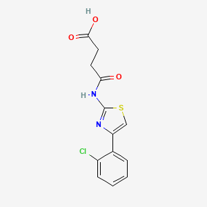 molecular formula C13H11ClN2O3S B5490183 4-{[4-(2-chlorophenyl)-1,3-thiazol-2-yl]amino}-4-oxobutanoic acid 