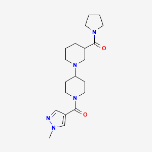molecular formula C20H31N5O2 B5490197 1'-[(1-methyl-1H-pyrazol-4-yl)carbonyl]-3-(pyrrolidin-1-ylcarbonyl)-1,4'-bipiperidine 