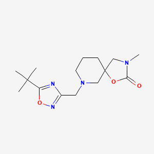 molecular formula C15H24N4O3 B5490233 7-[(5-tert-butyl-1,2,4-oxadiazol-3-yl)methyl]-3-methyl-1-oxa-3,7-diazaspiro[4.5]decan-2-one 