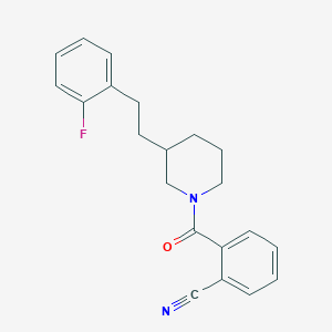 molecular formula C21H21FN2O B5490243 2-({3-[2-(2-fluorophenyl)ethyl]-1-piperidinyl}carbonyl)benzonitrile 