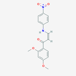 molecular formula C17H16N2O5 B5490259 1-(2,4-dimethoxyphenyl)-3-[(4-nitrophenyl)amino]-2-propen-1-one 
