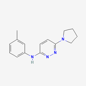 molecular formula C15H18N4 B5490281 N-(3-methylphenyl)-6-(1-pyrrolidinyl)-3-pyridazinamine 